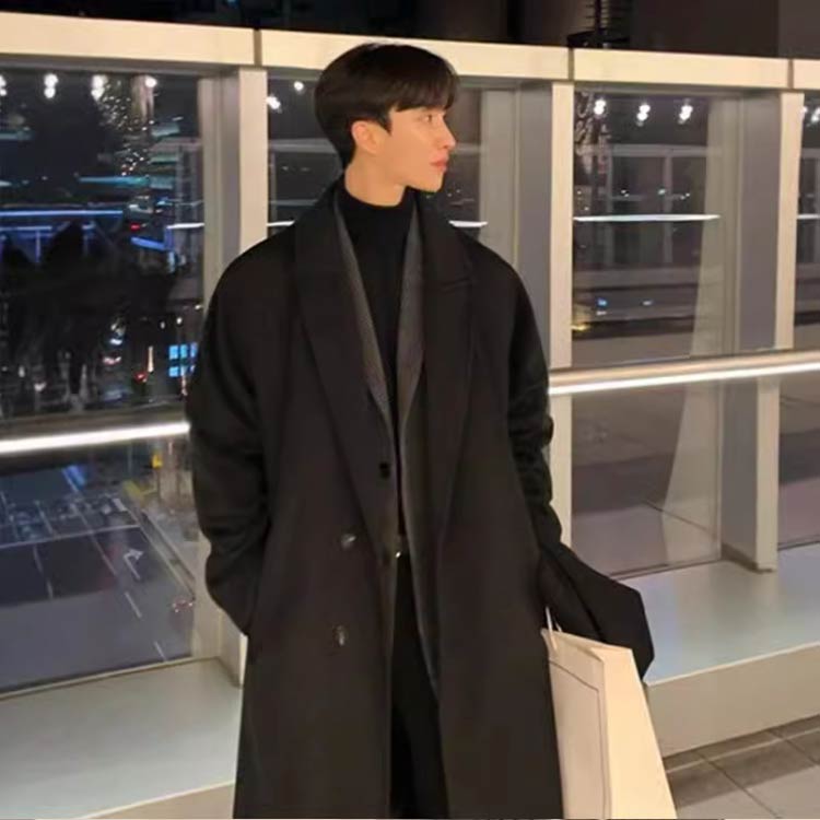 ゆったり チェスターコート ビジネスコート コート メンズ トレンチコート 厚手 暖かい ウール調 防寒 秋冬 シンプル 大きいサイズ 秋服 ロング丈 アウター 通勤 通学 チェスターコート 冬服 秋 冬 韓国 ファッション