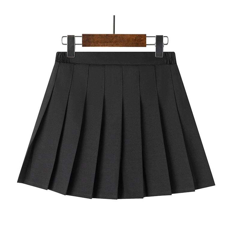 Forestgreenshopの女の子 制服 スカート 冬 秋 チェックスカート Aラインスカート フレアスカート ミニスカート 120 春 夏 プリーツスカート プリーツスカート ブラック ネイビー ホワイト 100 110 キッズ 130 140 150 160 170 180cm ダンス衣装 チアリーダー ジュニア｜アングル3