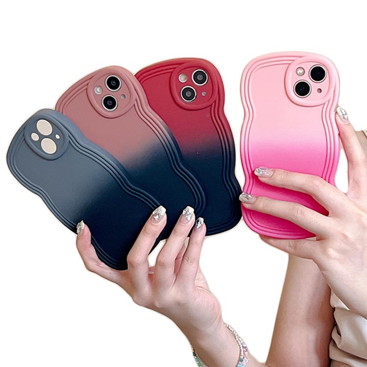 乐天商城 - iPhoneケース うねうね なみなみ iphone15 iphone15pro max iphone14 グラデーション 韓国 シリコン 耐衝撃 かわいい スマホケース ウェーブ ケース 可愛い おしゃれ SNS 大人かわいい 女子 送料無料