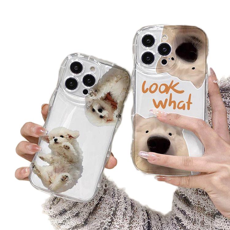 乐天商城 - iPhone15 ケース iPhone15Pro ケース iPhone14 ケース iPhone15 ケース ネコ 猫ちゃん ネコちゃん ねこちゃん ワンちゃん iPhone14 pro promax iPhone13 韓国 おしゃれ 可愛い かわいい ケース アニマル 犬 耐衝撃 ウエーブ クリアケース なみなみ うねうね 透明 送料無料