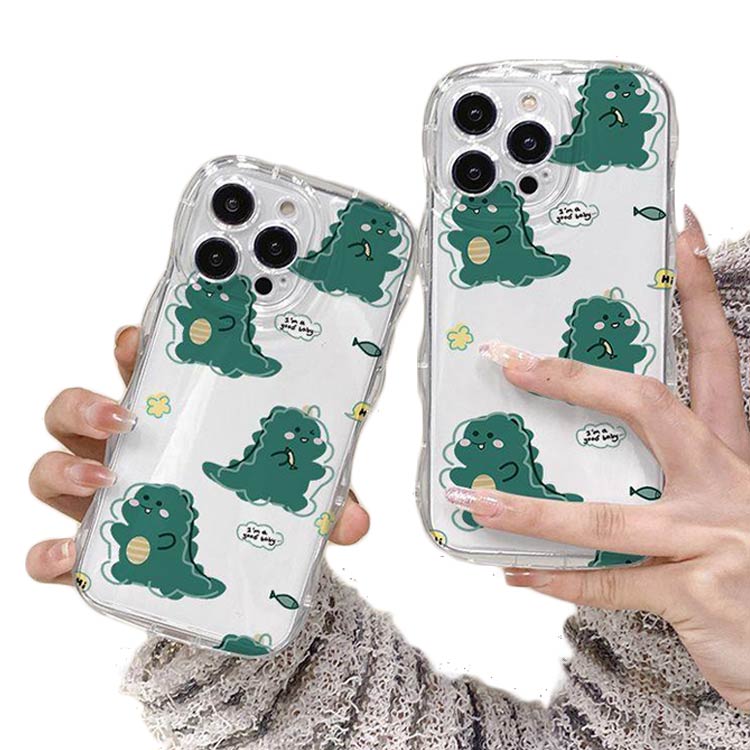 乐天商城 - iPhone15 ケース iPhone15Pro ケース iPhone14 ケース iPhone15 ケース iPhone14 pro promax iPhone13 韓国 おしゃれ 可愛い かわいい ケース アニマル ダイナソー 恐竜 耐衝撃 ウエーブ クリアケース なみなみ うねうね 透明 送料無料