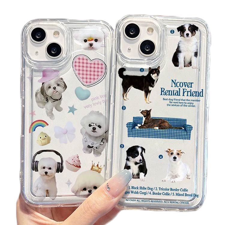乐天商城 - iPhone15 ケース iPhone15Pro ケース iPhone14 ケース iPhone15 ケース iPhone14 pro promax iPhone13 韓国 おしゃれ 可愛い かわいい ケース アニマル ネコ 猫 いぬ イヌ 犬 耐衝撃 クリアケース 透明 送料無料
