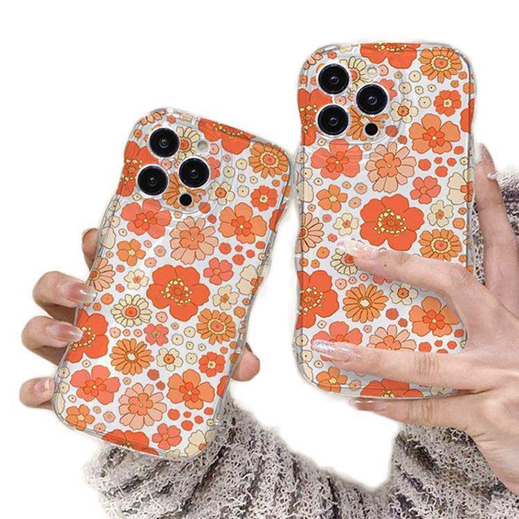 乐天商城 - iPhone15 ケース iPhone15Pro ケース iPhone14 ケース iPhone15 ケース iPhone14 pro promax iPhone13 韓国 おしゃれ 可愛い かわいい ケース 菊 デイジー 花 フラワー 耐衝撃 ウエーブ クリアケース なみなみ うねうね 透明 送料無料