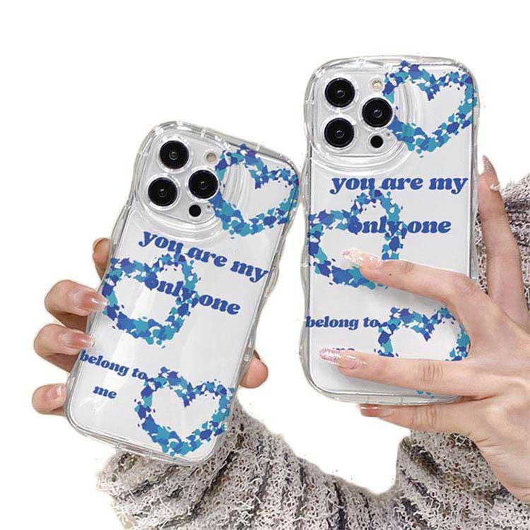 乐天商城 - iPhone15 ケース iPhone15Pro ケース カップル ペア iPhone14 ケース iPhone15 ケース iPhone14 pro promax iPhone13 韓国 おしゃれ 可愛い かわいい ケース 耐衝撃 ウエーブ クリアケース なみなみ うねうね 透明 送料無料