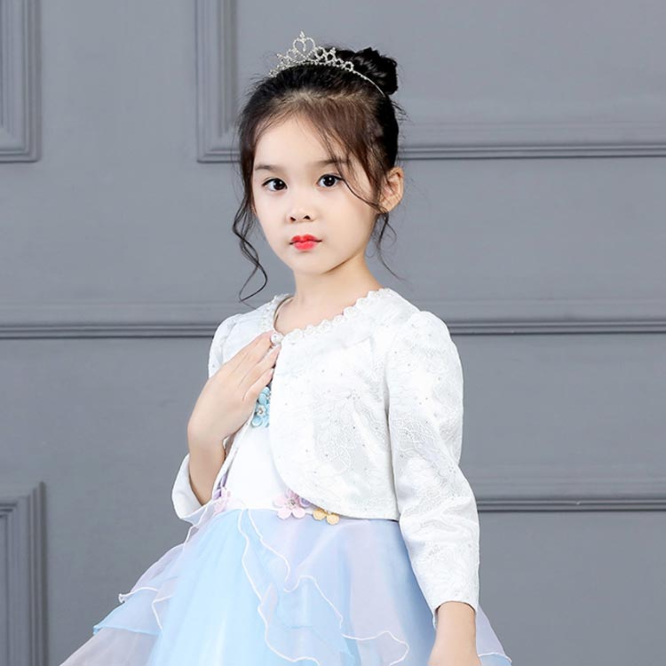 花柄 レース フォーマルショール 子供用 お呼ばれ 子供 綿裏地付き 秋 白 女の子 裏起毛 キッズ スパンコール ボレロ ケープ 子どもショール 冬 春 発表会 子供服 キッズフォーマル 羽織物 カーディガン 入学式 結婚式 ドレスショール 2