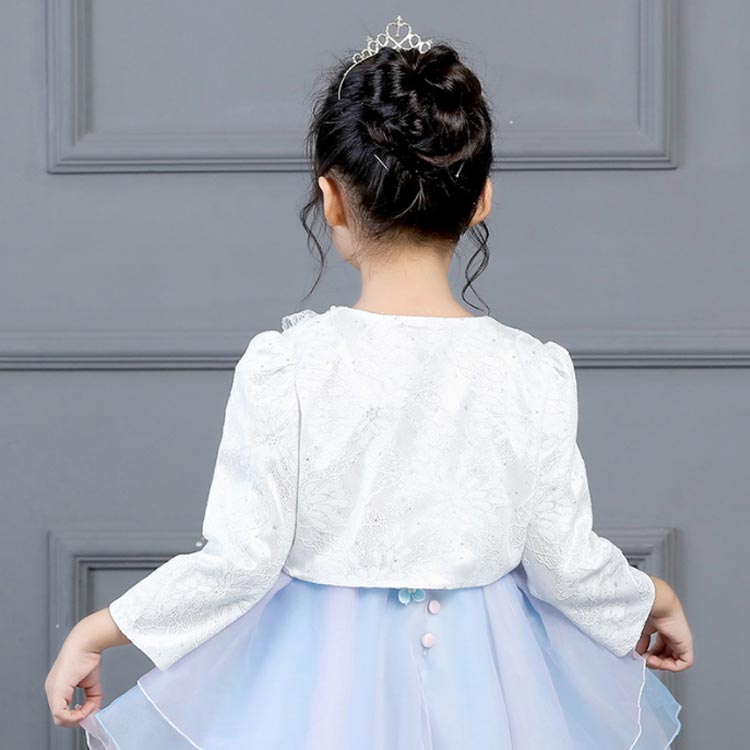 花柄 レース フォーマルショール 子供用 お呼ばれ 子供 綿裏地付き 秋 白 女の子 裏起毛 キッズ スパンコール ボレロ ケープ 子どもショール 冬 春 発表会 子供服 キッズフォーマル 羽織物 カーディガン 入学式 結婚式 ドレスショール 3