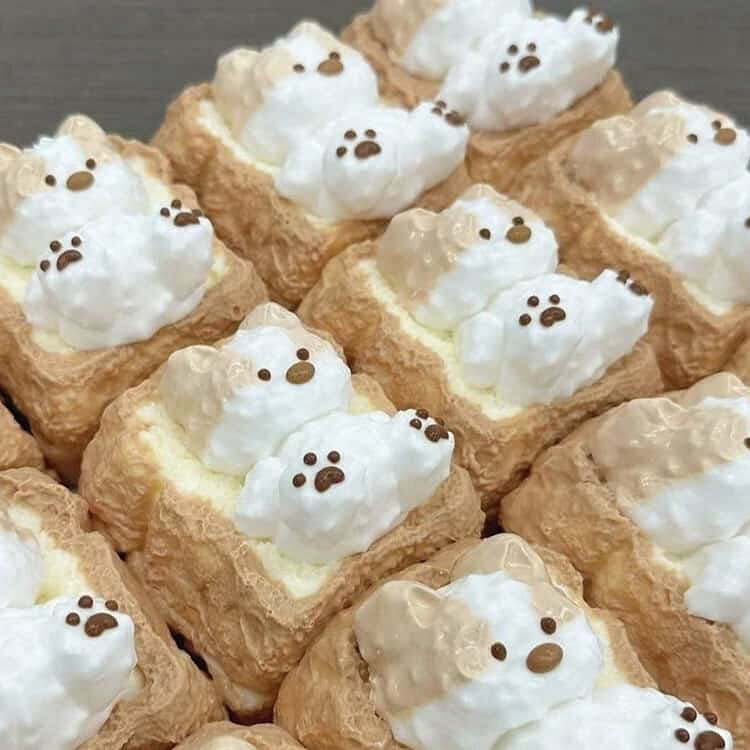 ボーダーコリー もちとろスクイーズ ワンちゃん クリームケーキ スクイーズ ジャン...