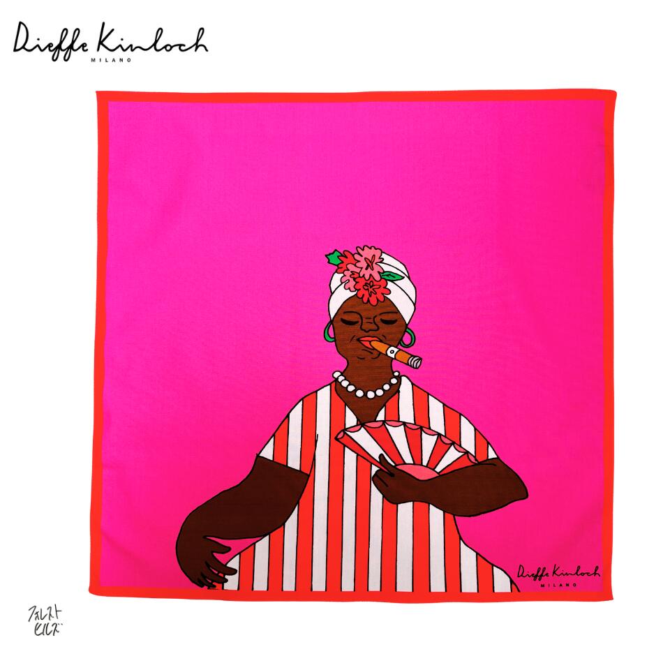 Dieffe Kinloch(ディエッフェ キンロック)/コットン ハンカチ/MAMA RIGHE/fh122