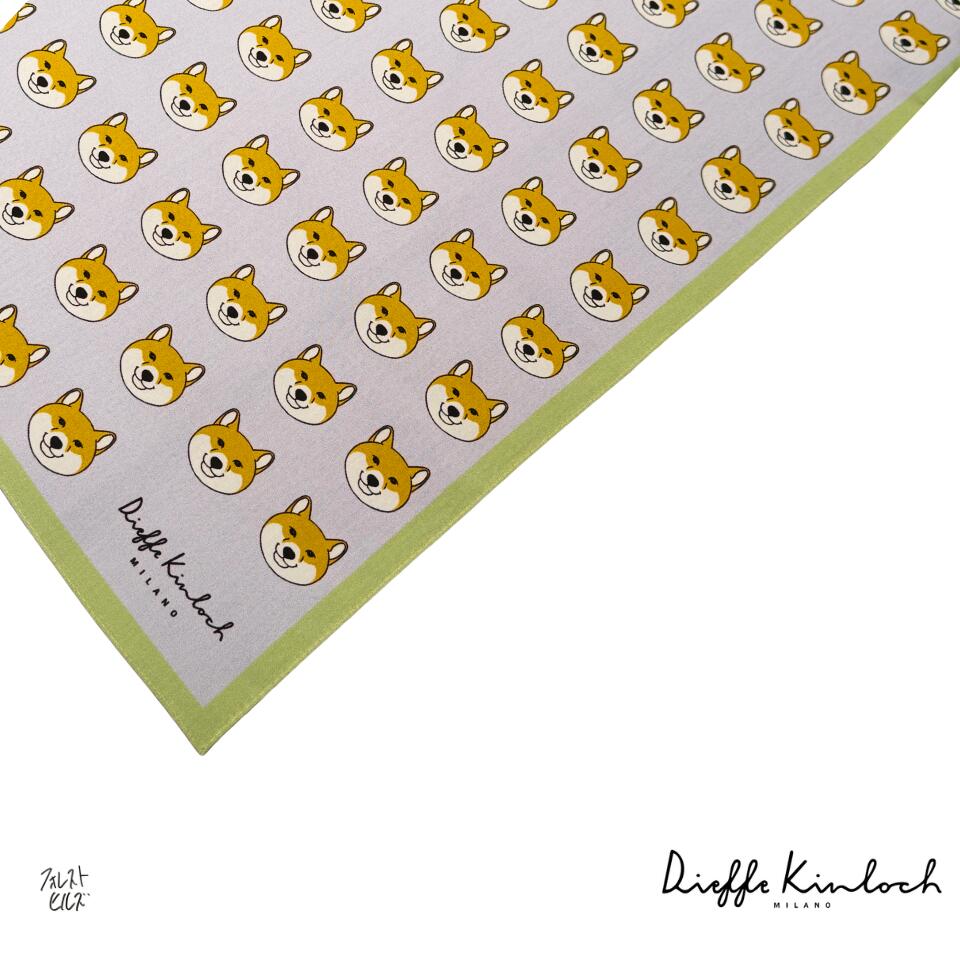 Dieffe Kinloch(ディエッフェ キンロック)/コットン ハンカチ/Shiba muzzle/fh140