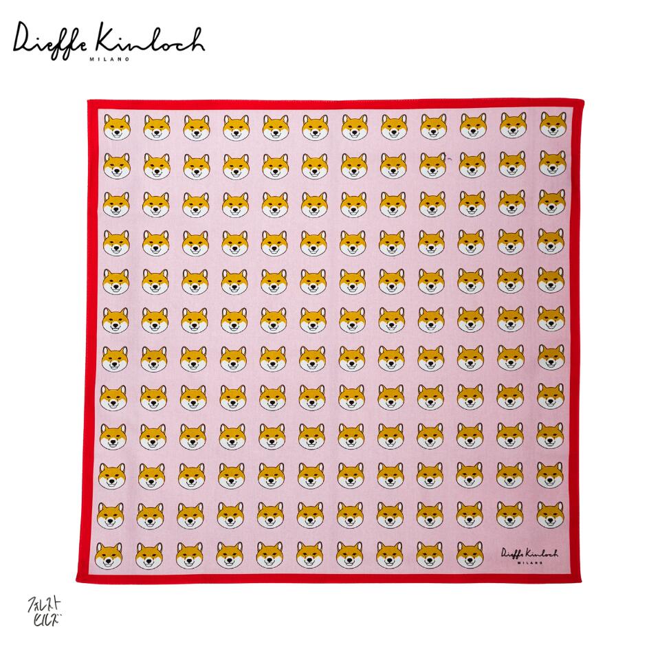 Dieffe Kinloch ディエッフェ キンロック /コットン ハンカチ/Shiba muzzle/fh141
