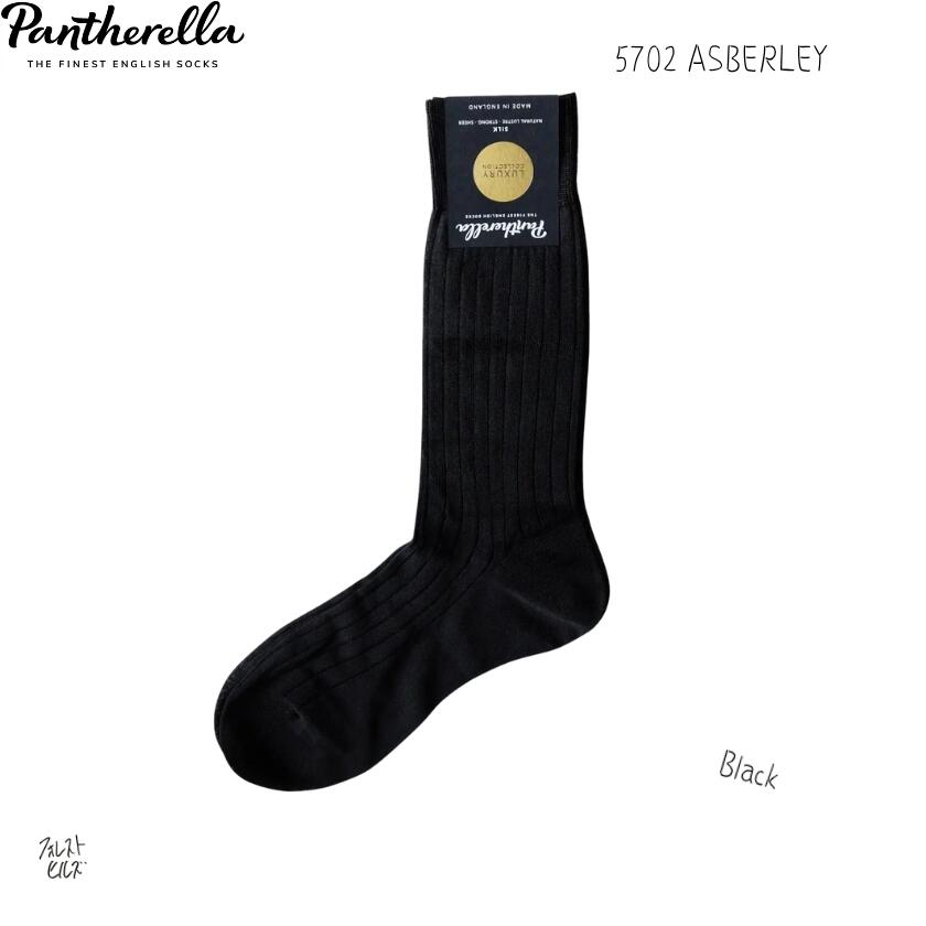 Pantherella(パンセレラ) | BLACK ストレッチシルクソックス/fh025
