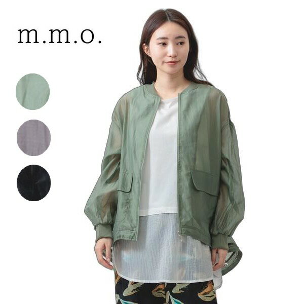 Rakuten - m.m.o テンセルシアージップブルゾン　ポケット付き　前ファスナー開き　裾ドローコード付き　レディース 30代 40代 50代 cgf2773m