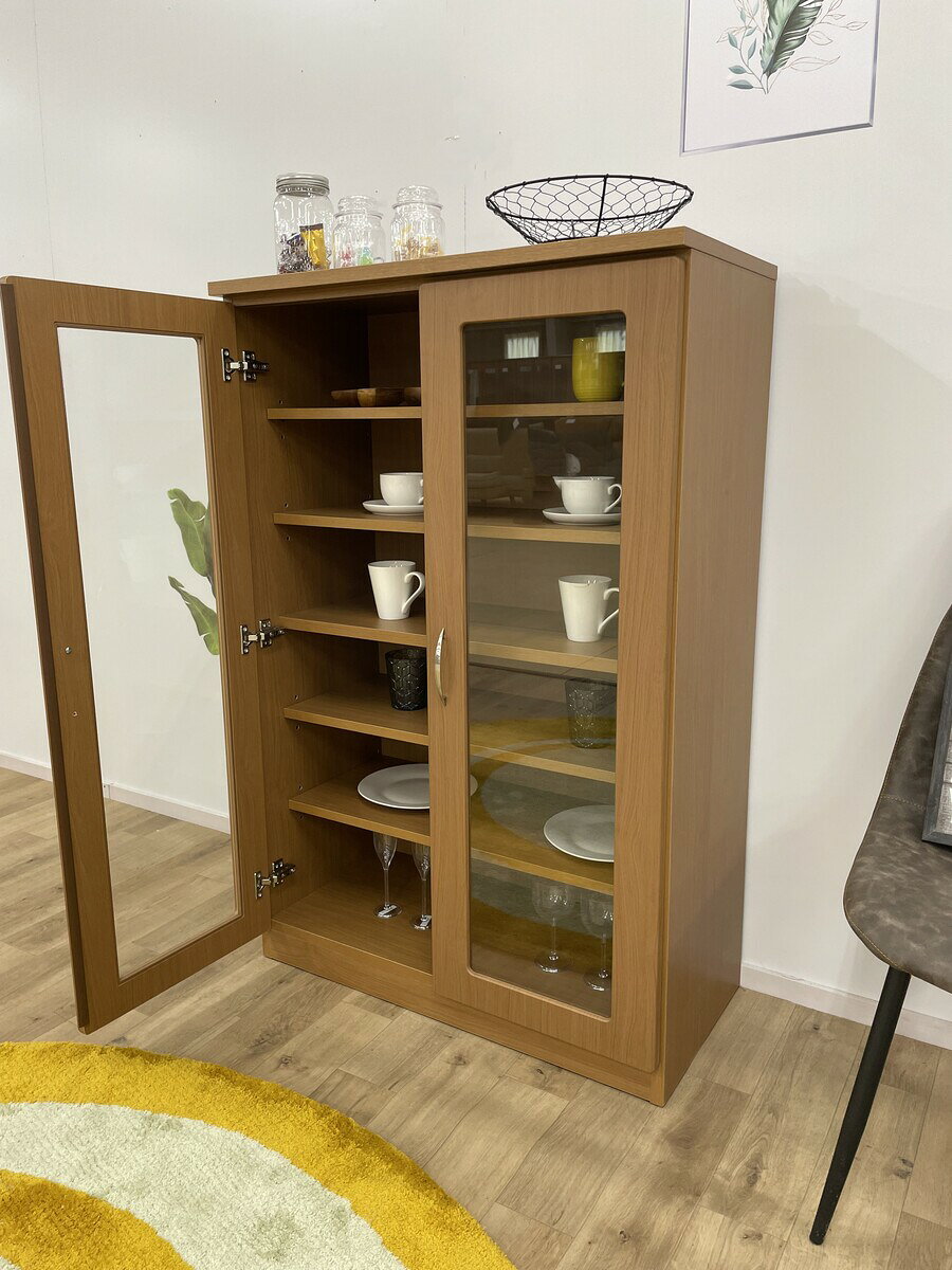 食器棚 大川家具 収納 キッチン ラック 国産 完成品 キャビネット ミドル食器棚 カップボード ミニ食器棚 キッチンキャビネット キッチンラック アウトレット [2]