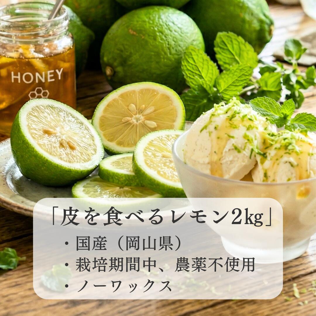 【皮まで食べられる】岡山県 牛窓 国産 レモン 2kg 瀬戸内レモン 送料無料 ノーワックス 農薬不使用 防腐剤 防カビ剤 不使用 れもん わけあり果物