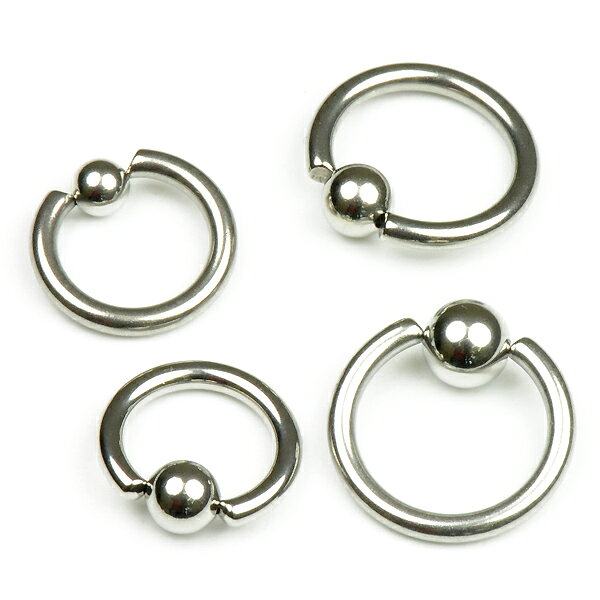 【メール便対応】ボディピアス 12G (2mm) キャプティブ ビーズ リング 12G (2ミリ)...