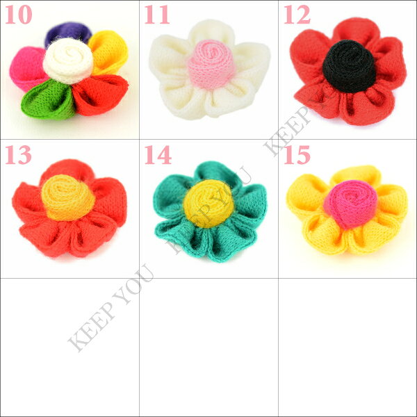 【メール便対応】フラワー パーツ 同色4個セット ハンドメイド用 デコパーツ お花パーツ P-flower-01【手芸 ハンドメイド 素材 デコ モチーフ フラワーモチーフ フラワーパーツ オリジナル 小物 カスタム 】p-ribbon ┃ forever-world-10014088 KEEP YOU(キープユー) サンプル画像3