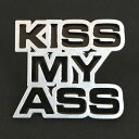 【メール便対応】ベルト バックル KISS MY ASS【レザーベルト バックル 取替え バックル パーツ メンズ 販売 革ベルト バックル 簡単取り替え ベル...