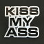 【メール便対応】ベルト バックル KISS MY ASS【レザーベルト バックル 取替え バックル パーツ メンズ 販売 革ベルト バックル 簡単取り替え ベルト装着 合金製 ハーレー バイカー】buc-00250 ┃