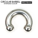 【メール便送料無料】ボディピアス サーキュラー バーベル ボール 00G(10mm) サージカルステンレス316L(医療用)【軟骨ピアス トラガス イヤーロブ ヘリックス リップ タンリム スクランパー】 ┃(4)