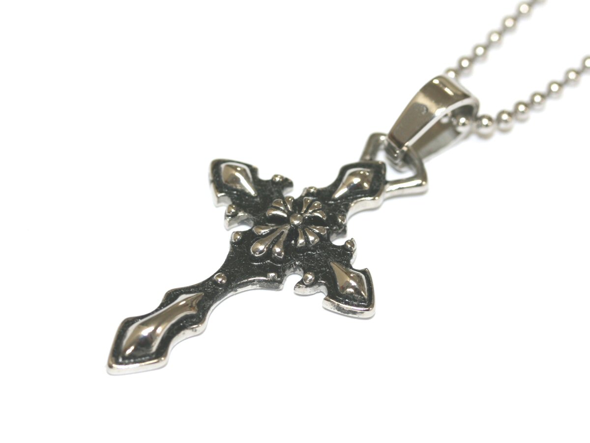 【メール便送料無料】ステンレスネックレス ペンダント クロス(十字架) SN-00006 CROSS デザイントップ ユニセックス ネックレス ペンダント アクセサリー おしゃれ シンプル ┃