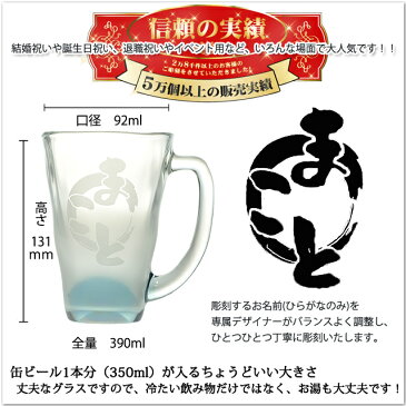 名入れ グラス プレゼント ビール ジョッキ 男性 父の日 母の日 ビアグラス 【世界に一つの ビール ジョッキ】 お酒 誕生日 結婚祝い 還暦祝い 退職祝い 就職祝い 昇進祝い 記念日 焼酎 お湯割り【三代目】ブルー【jo】10P03Dec16