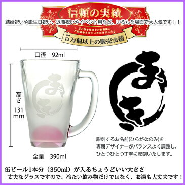 ビール ジョッキ 名入れ 結婚祝い 贈り物 ペア ビアグラス 【世界に一つの ビール ジョッキ ペア】 お酒 誕生日 結婚祝い 還暦祝い 退職祝い 就職祝い 昇進祝い 記念日 焼酎 お湯割り【三代目】【jo】【p15】 10P03Dec16