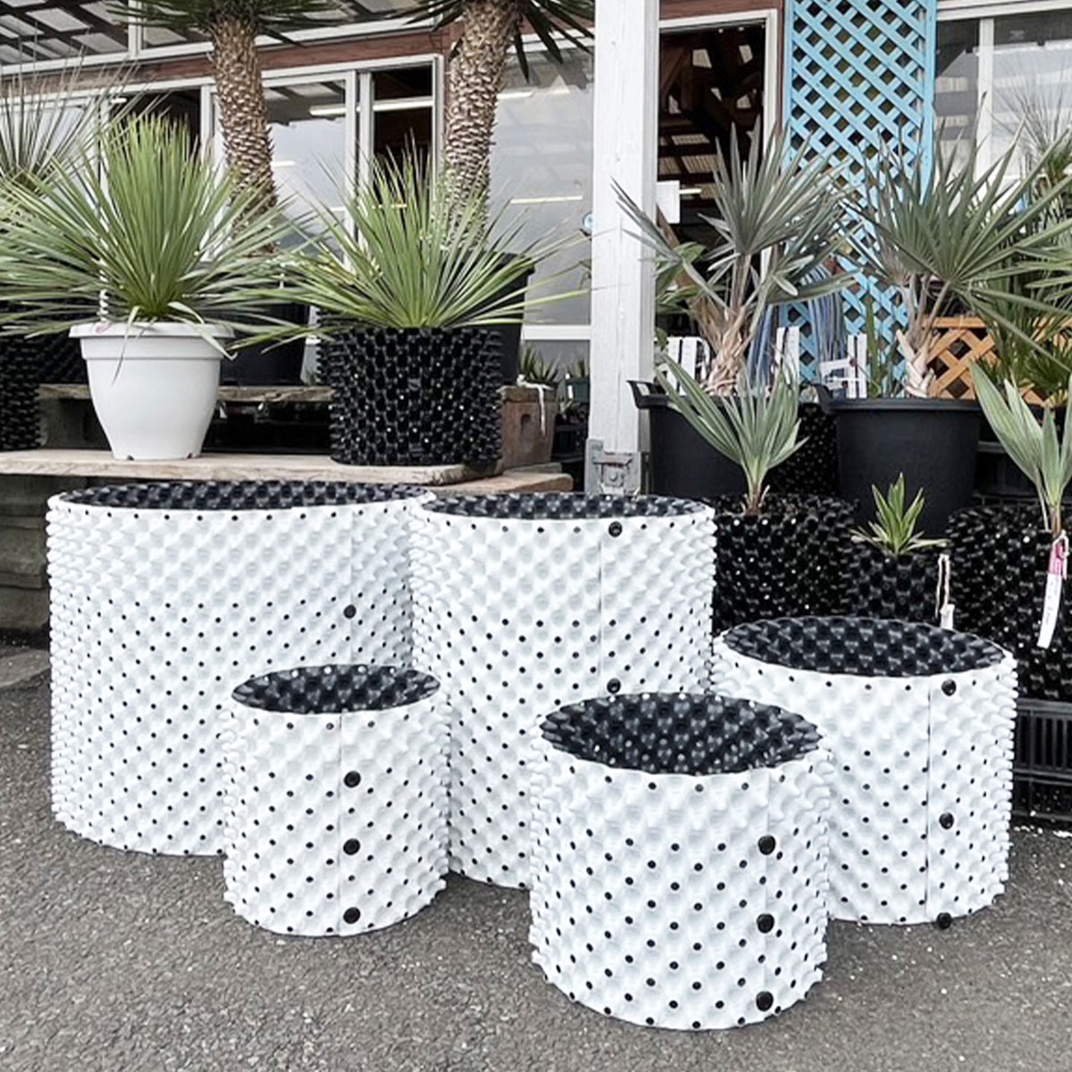 植木鉢 ルートプラスポット ホワイト 南榮工業 鉢 大型 植木鉢 大容量 業務用 園芸用