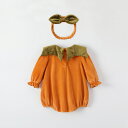 ロンパース 長袖 カボチャ ベビー服 女の子 キッズ ベビードレス 着ぐるみ ハロウィン衣装 カバーオール 女の子 ベビードレス かぼちゃ 子ども 赤ちゃん パ...