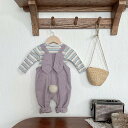 オーバーオール ベビー 兎 うさぎ サロペット ベビー服 2点セット トップス+パンツ 子供服 ウサ耳 女の子 ベビーウエア キッズ ベビー サスペンダー オー...