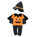 ハロウィン衣装 4点セット こども ハロウィン キッズ 仮装 ベビーウェア パーティー ベビー 男の子 コスプレ コスチューム おしゃれ 赤ちゃん 子供 可愛い かぼちゃ服 公演服 おばけ 変装 文化祭 イベント 長袖 子供用 変身 Halloween おもしろ仮装 なりきり 子供服(3)