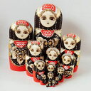 ロシア 人形 民芸品 マトリョーシカ 土産物 インテリア雑貨 洋風 手作り人形 手描き 15個組 ハロウィン クリスマス オブジェ 北欧雑貨 伝統工芸 誕生日 キッズ 子供 部屋 ギフト プレゼント おもちゃ 飾り