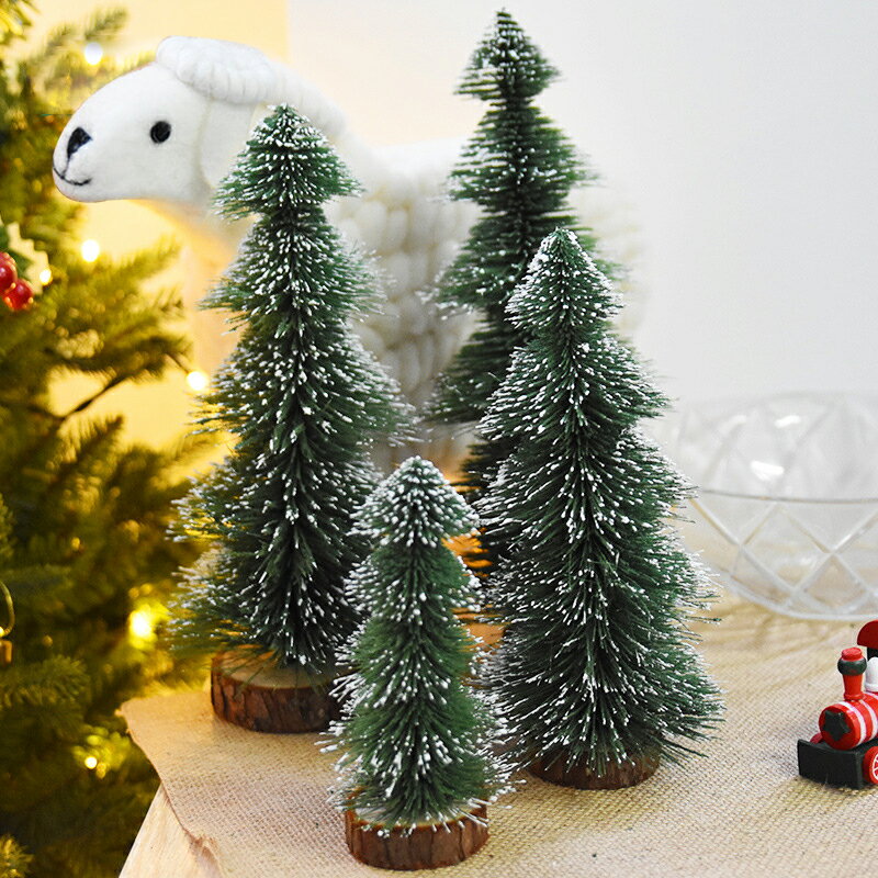 クリスマスツリー 30cm 25cm 20cm 15cm 4点セット ミニクリスマスツリー 飾り 塔 雪付き 雪化粧 ミニクリスマスツリー オーナメント 卓上ツリー 小型 クリスマス 飾り クリスマスプレゼン 子供のDIY道具 おしゃれ撮影小道具 送料無料
