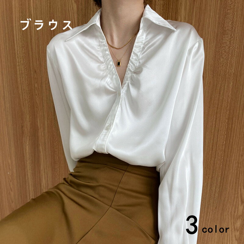 秋服 レディース ブラウス 秋　ファッション秋服 ブラウス 半袖 長袖 キーネックブラウス シャツ シャツ レディース ボウタイ リボン長袖 トップス スーツ インナー オフィス ビジネス 事務服 制服 個性 ゆったり オフィス 通勤 体型カバー(4)