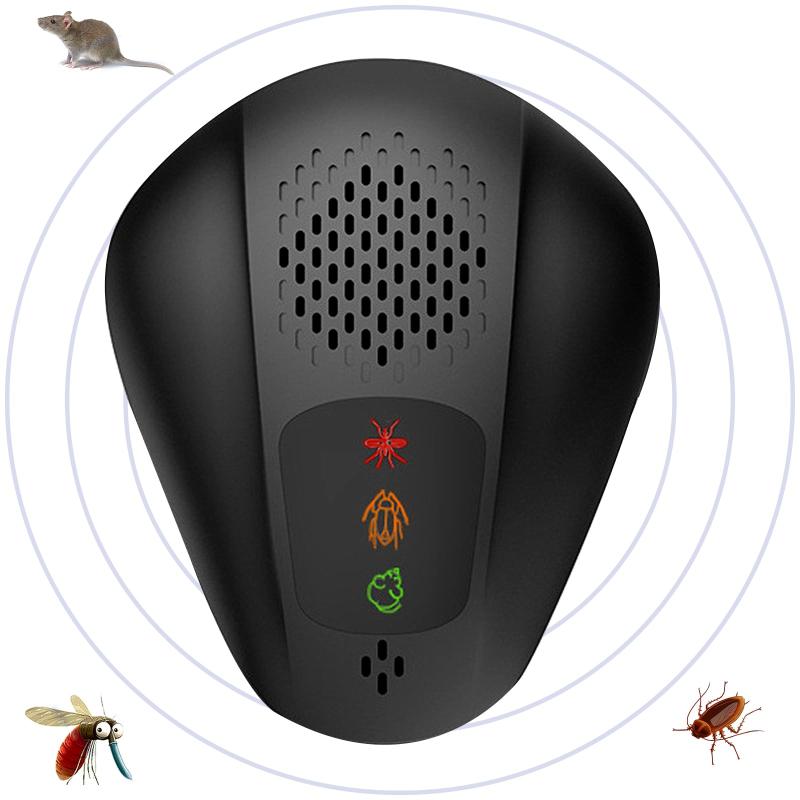ネズミ 駆除 超音波 強力 ネズミ駆逐 害虫駆逐 ねずみ撃退 変則周波数 害虫対策 コンパクト式 360°全方位カバー 無毒 子供やペットに安心 屋根裏 台所 倉庫