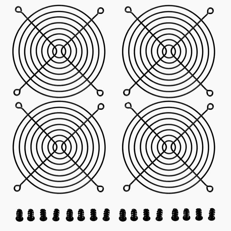 Nivithi フィンガーガード120mmファン用 フィンガーカバー 金属製 12cm PC ケースファン用グリルガード..