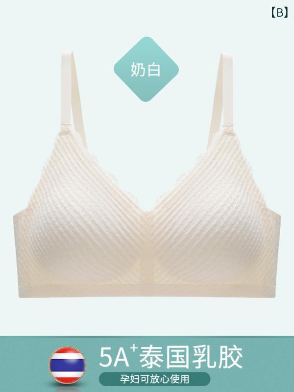 ブラジャー 女性用 春夏 3Dカップ ワイヤレス レース フルカップ 透気性 上托 サイ...