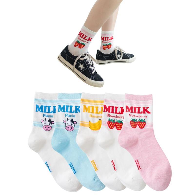 FASELE 綿 靴下 ソックス レディース くるぶし 5足セット 女子 カジュアル 四季通用 スクールソックス 柔らかい 可愛い 女性 学生 高校生 大人 スポーツ 日常 運動