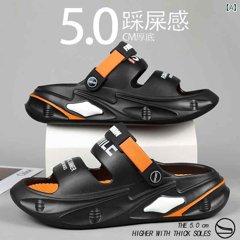 ・スタイル: 休闲・製品カテゴリ: 凉鞋・適用性別: 男・適用年齢層: 成年・素材: 合成革・裏地: 無内里・ソール: 橡胶・トゥ形状: 圆头・ヒール高: 低跟・スタイル: 包头・機能: 其他・流行要素: 其他・着用方法: 套筒/套鞋・カラー展開: 黒橘,黒绿,白兰,米棕,黒灰・サイズ展開: 36-37,38-39,40-41,42-43,44-45