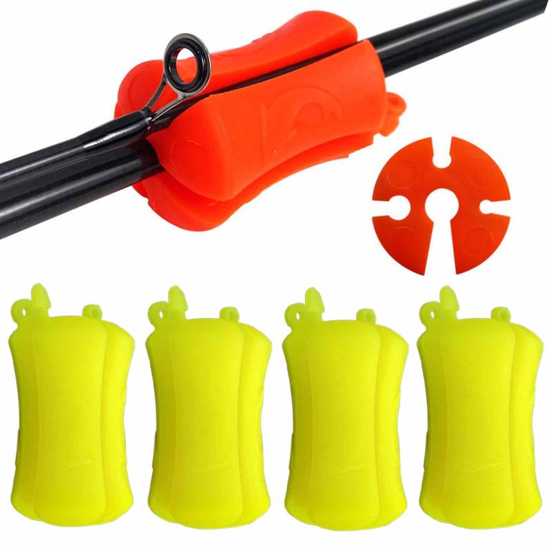 釣り竿固定ボール ロックボール 釣り竿 ロッドベルト ロッドバンド ロッドホルダー ロッド保護 ロッド保護 ロッドベルト 釣り道具 り止め 釣り竿ラップ機器 4個セット