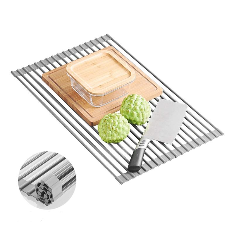 三和商事 水切りラック 折りたたみ SANWA シリコン キッチン用 くるくるたためる 抗菌 コンパクト 錆び..