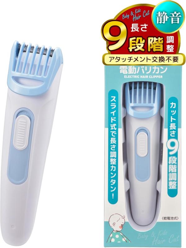 オーム(OHM) 電動バリカン カット長さ2～18mm 9段階調節 子供用 バリカン セルフカット アタッチメントをスライドさせるだけ 簡単 電池式 HB-ORFC1661 00-8352 オーム電機【 特 長 】　アタッチメントをスライド...