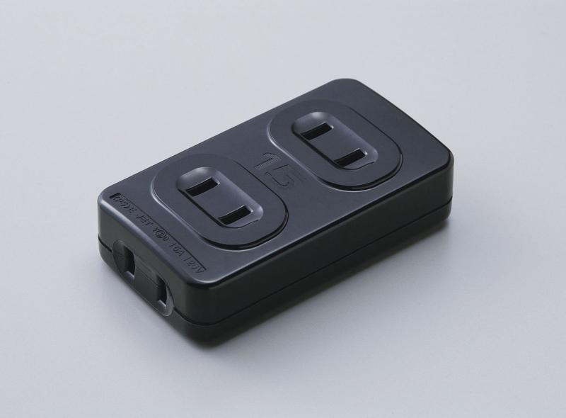 エルパ (ELPA) テーブルタップ3P 配線 コンセント 125V 15A ブラック 3個口 A-41H(BK)