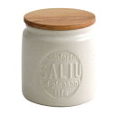 SALIU キャニスター 日本製 | 保存容器 | 陶器 | チーク | 木蓋 | 420ml | ギフト | インテリア