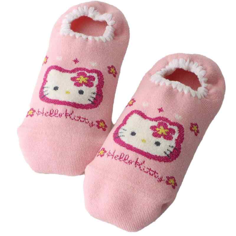 [ナイガイ] パイルソックス ハマグリ ホームカバー サンリオキャラクターズコラボ カオハナハローキティ 室内用靴下 冷えとり ルームソックス あたたかい 冬用 靴下 フローリング（板張り