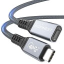 USB4 延長ケーブル Thunderbolt 4 延長ケーブル AGFINEST【100W 急速充電 40Gbps高速データ転送 8K@60Hz映像出力】thunderbolt 4/Thunderbolt 3/USB 3.2/USB2.0標準など互換(2)