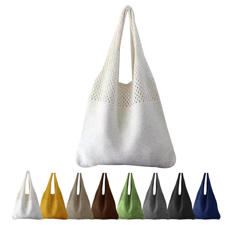 [ペンギンフライ] トートバッグ かごバッグ あみバッグ ショルダーバッグ 編み込み 肩掛け レディース 女性 夏 秋 春 トートバック ショルダーバック かごバック 編みバッグ ニット編み ニ