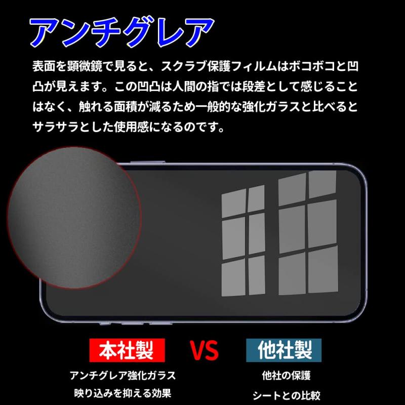 iPhone 14 フィルム/iPhone 13 フィルム,旭硝子 非光沢 さらさらフィルム アンチグレア iPhone 14 Plus フィルム/ iPhone13 Pro Maxフィルム 強化ガラス 液晶保護フィルム iPhone 14 Pro フィ