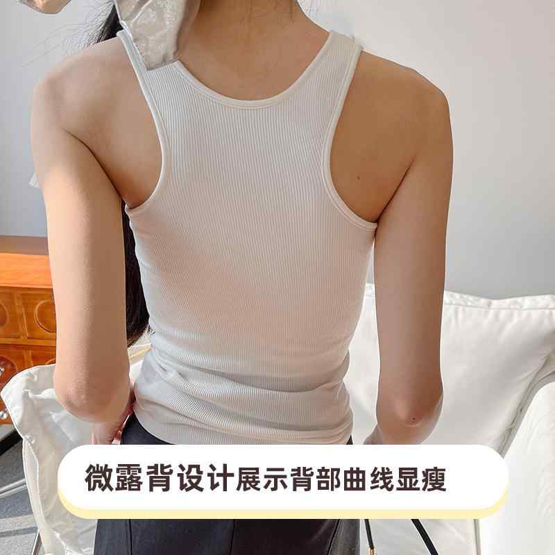 キャミソール レディース 桑蚕絲 レイヨン ナイロン スパンデックス 切り替え 修身 ハイネック 普通丈 純色 肩紐一体 胸パッド内蔵 高弾性 通気性 親肌 柔軟 軽量 接触冷感 吸湿速乾 インナー トップス タンクトップ インナーウェア 部屋着 普段使