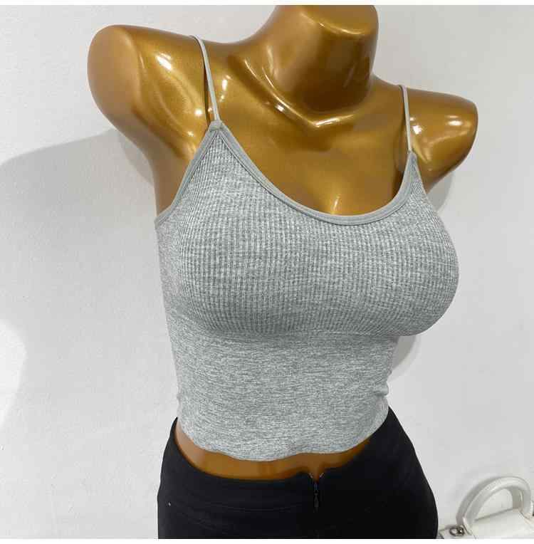 キャミソール 女性用 吊り紐 背心 トップス インナー 修身シルエット ピュアカラー 綿素材 コットン 白色 グレー ブラック 均一サイズ ..