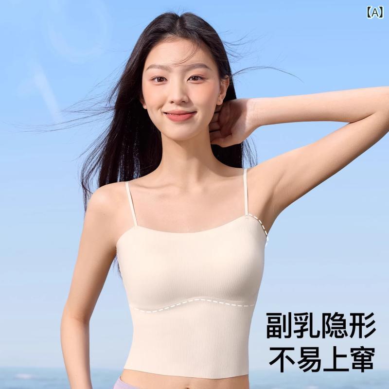 ・カテゴリ: 吊带背心・スタイル: 性感・主な素材: 锦纶50-70%・ネックライン: V領・詳細: 海绵垫、蕾丝花边・カラー展開: 白色、黒色、肤色・サイズ展開: M、L